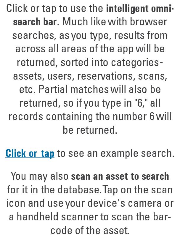 Click or tap to use the intelligent omni search bar. Much like with browser searches, as you type, results from acros...